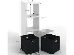 Separador de ambientes blanco 28.4x26x82.8 hylda