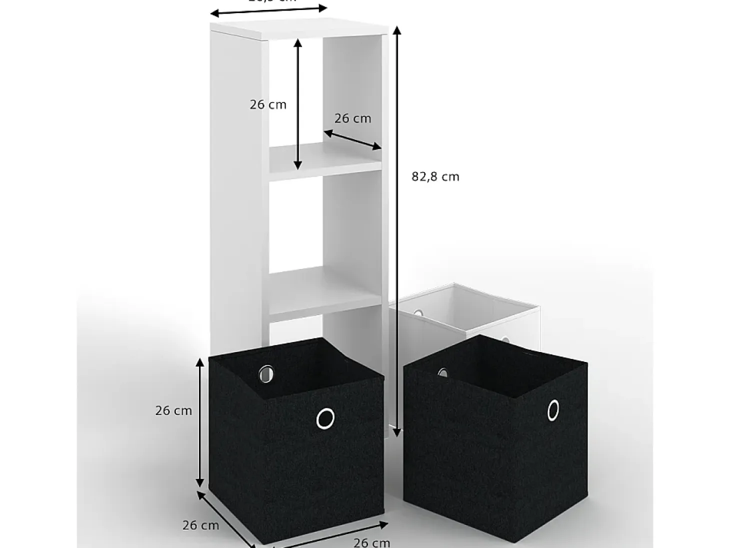 Separador de ambientes blanco 28.4x26x82.8 hylda