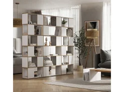 Separador de ambientes blanco/roble 80x24x186 eneos
