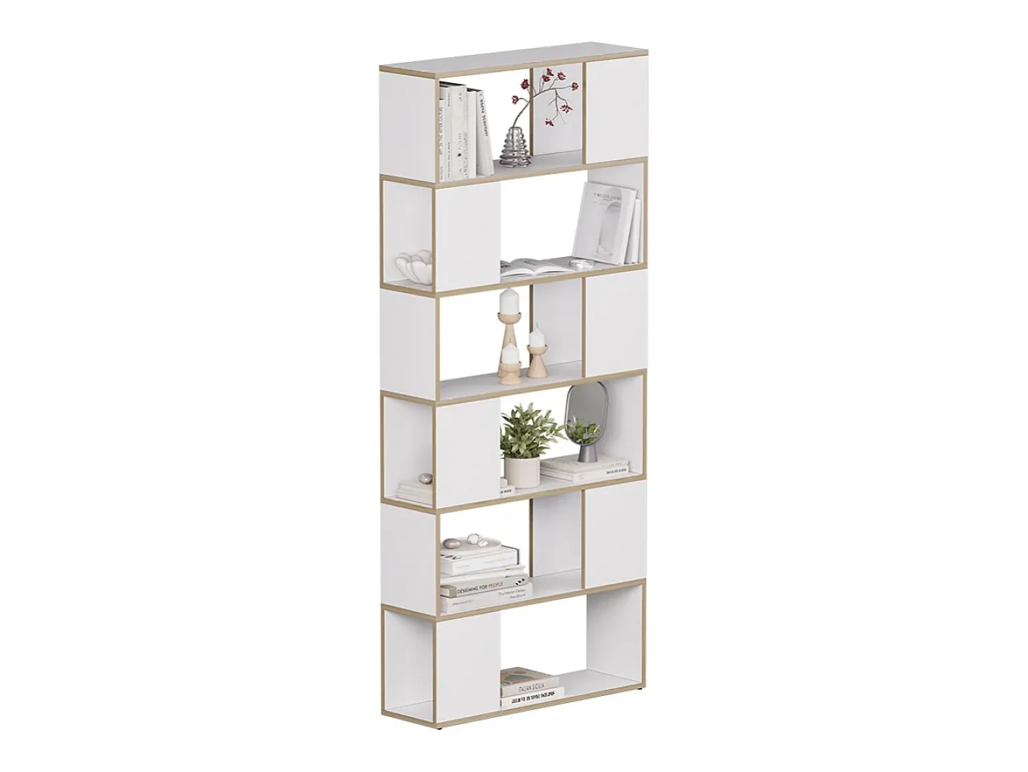 Separador de ambientes blanco/roble 80x24x186 eneos