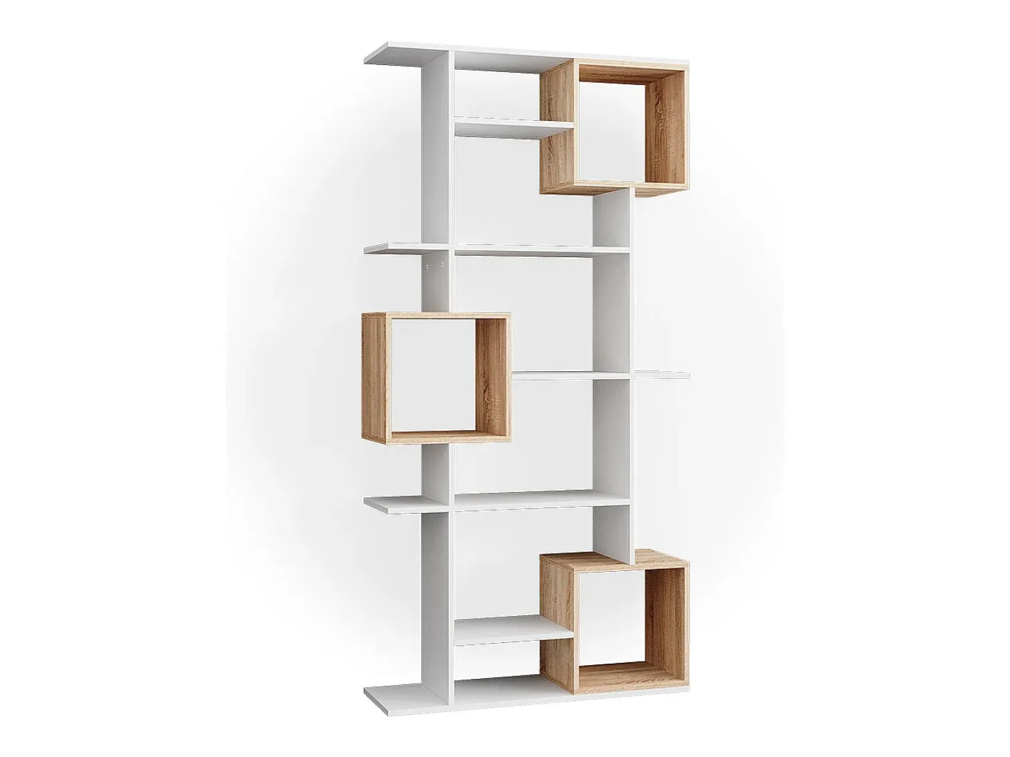 Separador de ambientes blanco/sonoma 92x29x187.7 cube