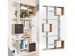 Separador de ambientes blanco/sonoma 92x29x187.7 cube