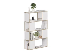 Separador de ambientes blanco/roble 80x24x124.5 eneos