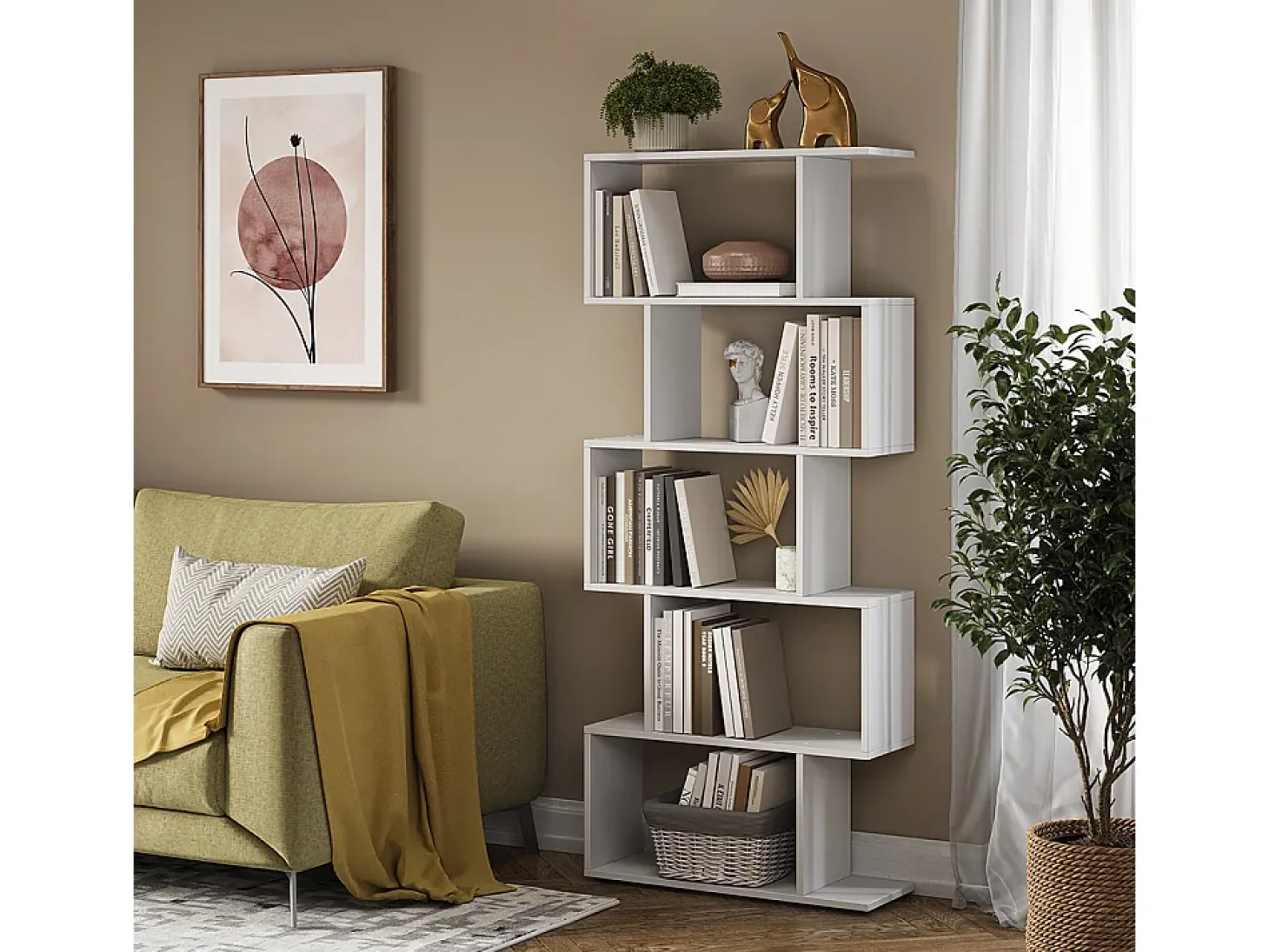 Separador de ambientes blanco 70x23.8x164.1 levio