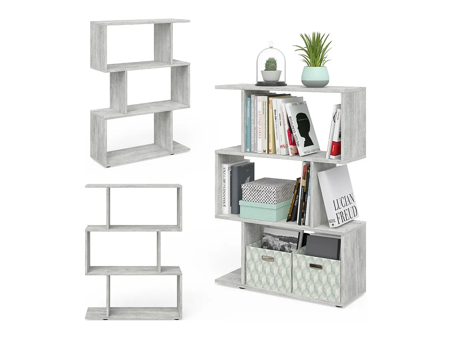 Separador de ambientes gris 70x23.8x97.4 levio