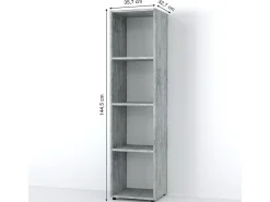 Separador de ambientes gris 142.5x33x36.2 ludus