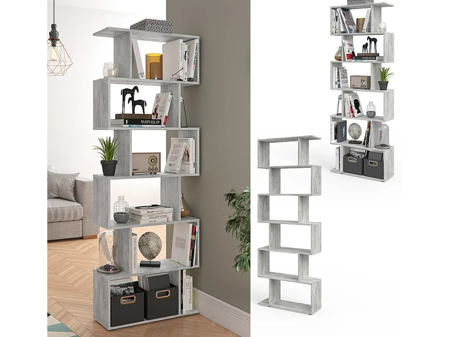 Separador de ambientes gris 70x23.8x192.2 levio