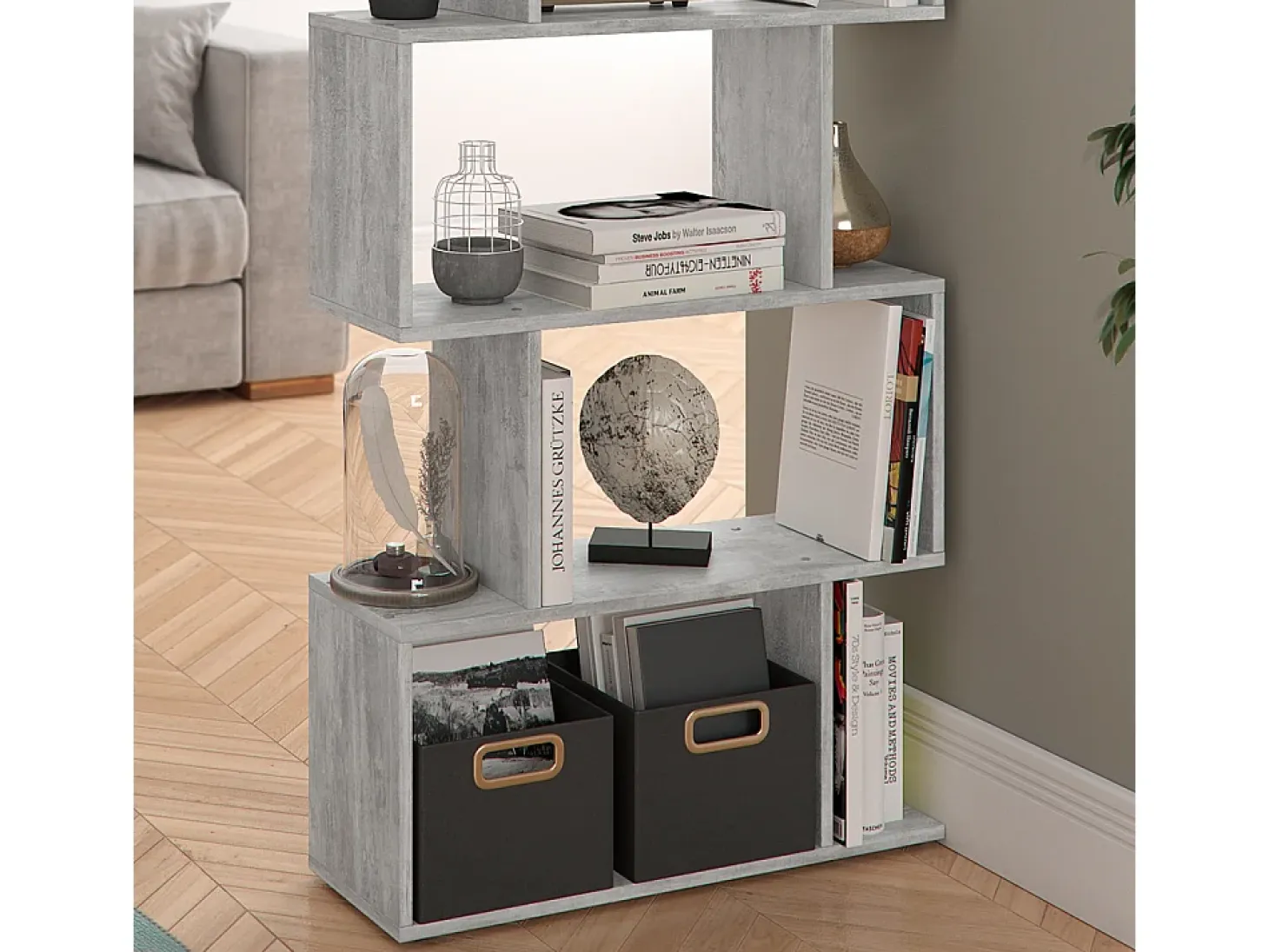 Separador de ambientes gris 70x23.8x192.2 levio