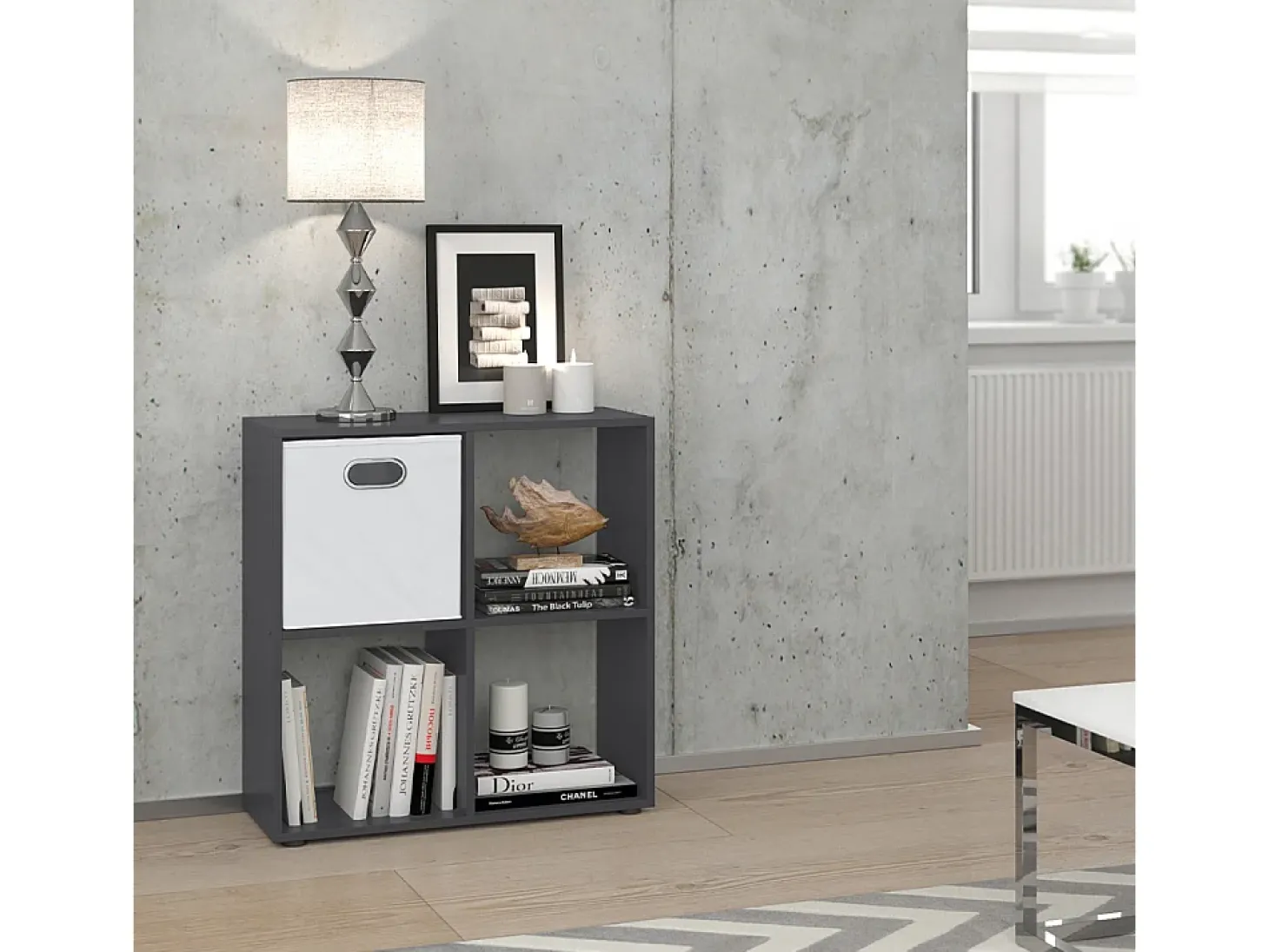 Separador de ambientes gris 72.6x29x72 tetra