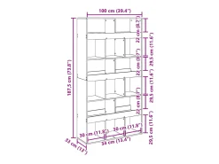 Separador de ambientes madera roble Sonoma 100x33x187,5 cm