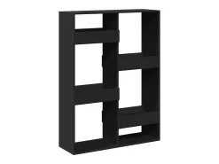 Separador de ambientes madera ingeniería negro 100x33x135 cm