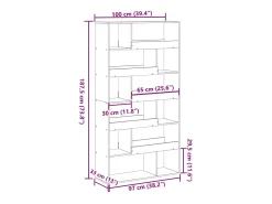 Separador de ambientes madera roble Sonoma 100x33x187,5 cm