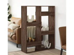 Separador de ambientes madera marrón roble 100x33x135 cm