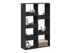 Separador de ambientes madera ingeniería negro 100x33x155,5 cm