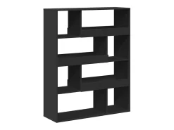 Separador de ambientes madera ingeniería negro 100x33x125,5 cm