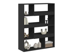 Separador de ambientes madera ingeniería negro 100x33x125,5 cm