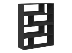 Separador de ambientes madera ingeniería negro 100x33x125,5 cm