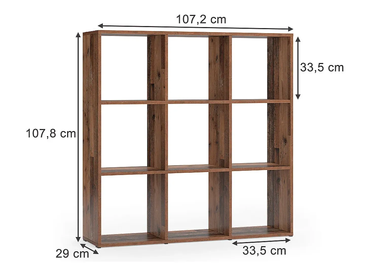 Separador de ambientes madera antigua 104x29x108 nove