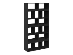 Separador de ambientes madera ingeniería negro 100x33x187,5 cm