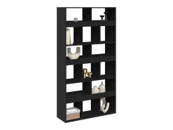 Separador de ambientes madera ingeniería negro 100x33x187,5 cm