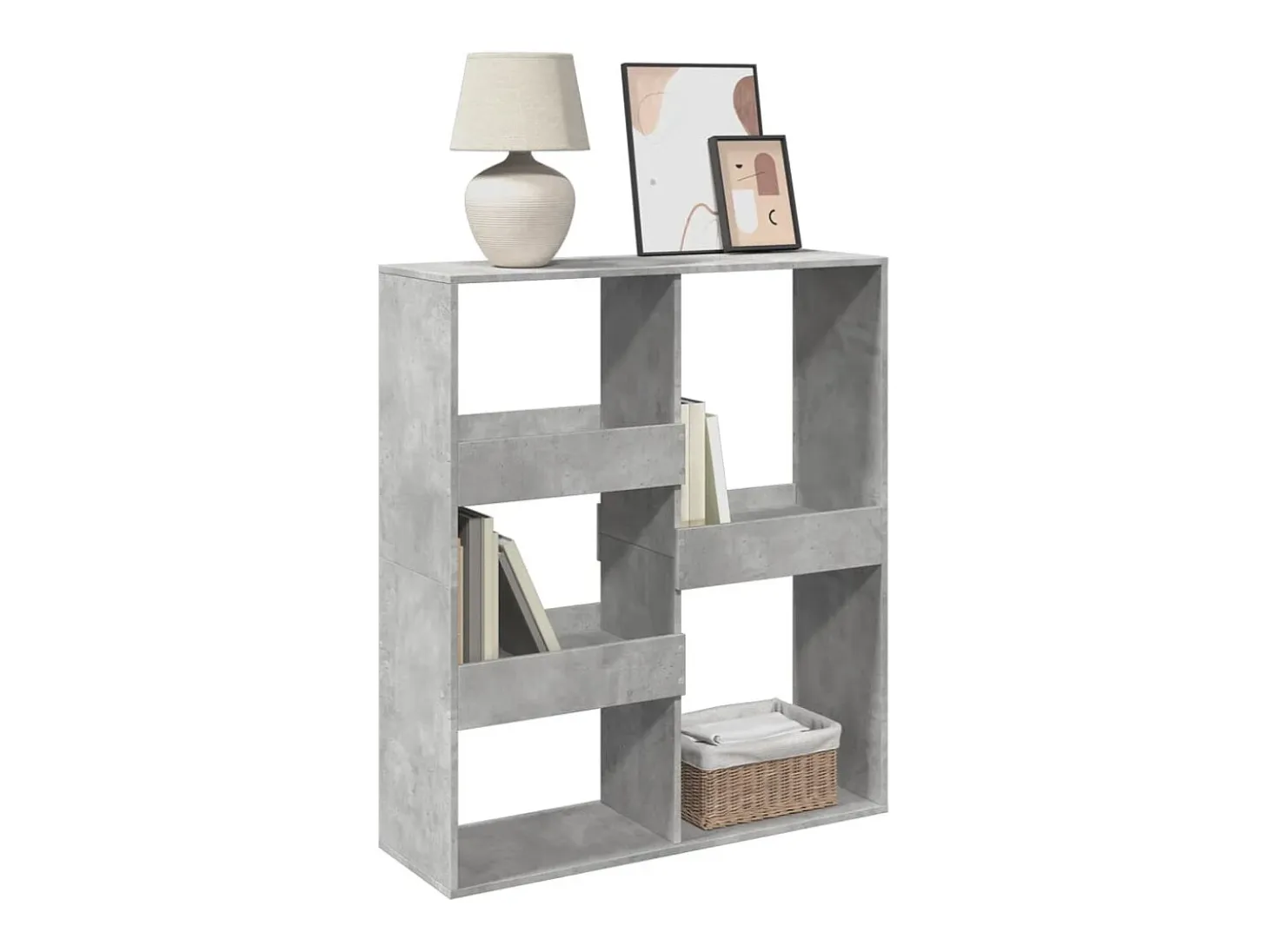 Separador de ambientes madera gris hormigón 100x33x115 cm