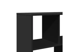 Separador de ambientes madera ingeniería negro 100x33x156,5 cm