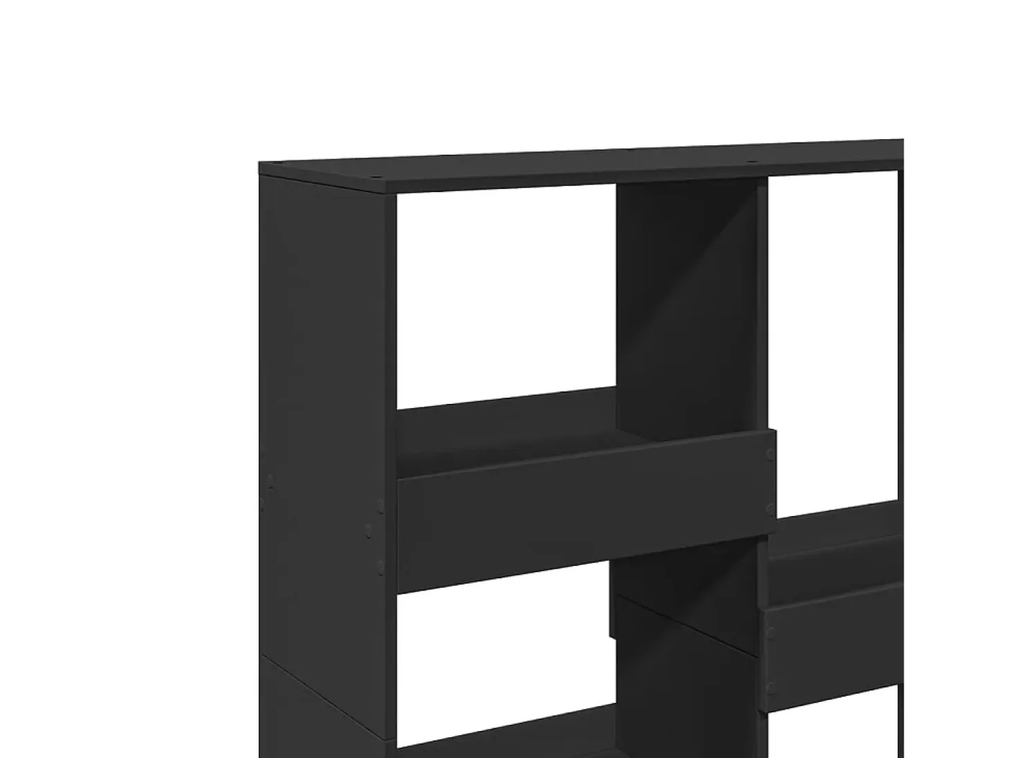 Separador de ambientes madera ingeniería negro 100x33x115 cm