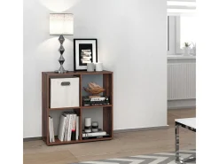 Separador de ambientes madera antigua 72.6x29x72 tetra
