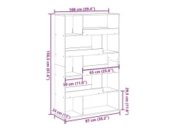 Separador de ambientes madera gris Sonoma 100x33x156,5 cm