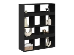 Separador de ambientes madera ingeniería negro 100x33x125,5 cm