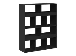 Separador de ambientes madera ingeniería negro 100x33x125,5 cm