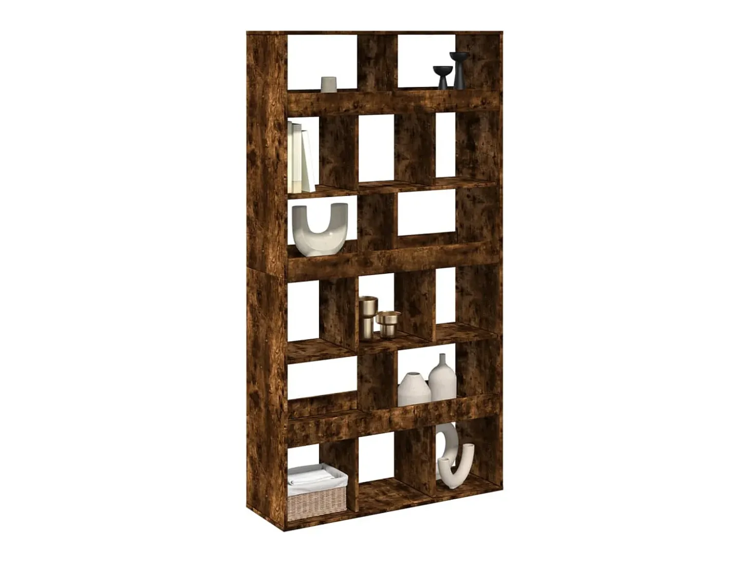 Separador de ambientes madera roble ahumado 100x33x187,5 cm
