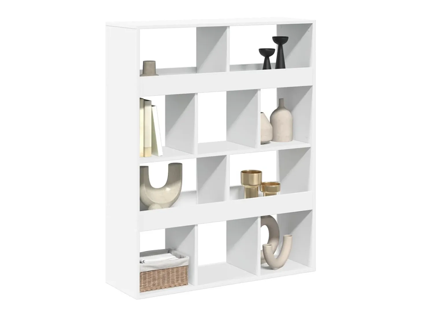 Separador de ambientes madera ingeniería blanco 100x33x125,5 cm