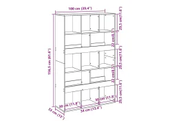 Separador de ambientes madera roble Sonoma 100x33x156,5 cm