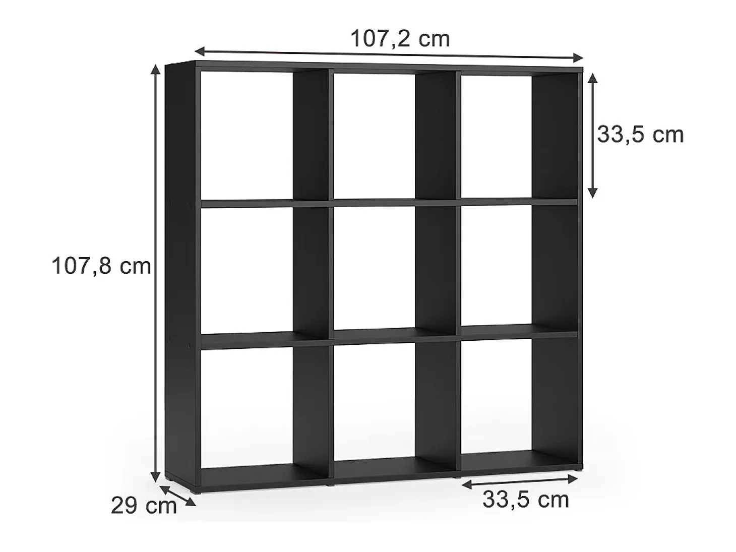 Separador de ambientes negro 104x29x108 nove
