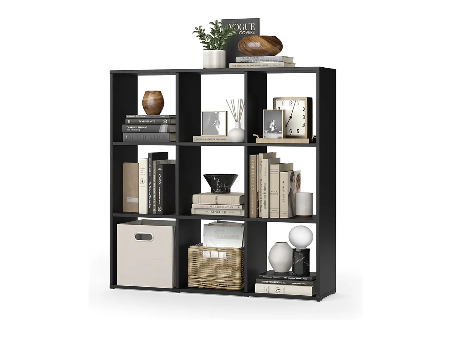 Separador de ambientes negro 104x29x108 nove