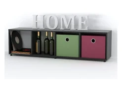 Separador de ambientes negro 142.5x33x36.2 ludus