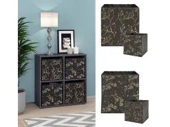 Separador de ambientes negro 72.6x29x72 tetra
