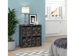 Separador de ambientes negro 72.6x29x72 tetra