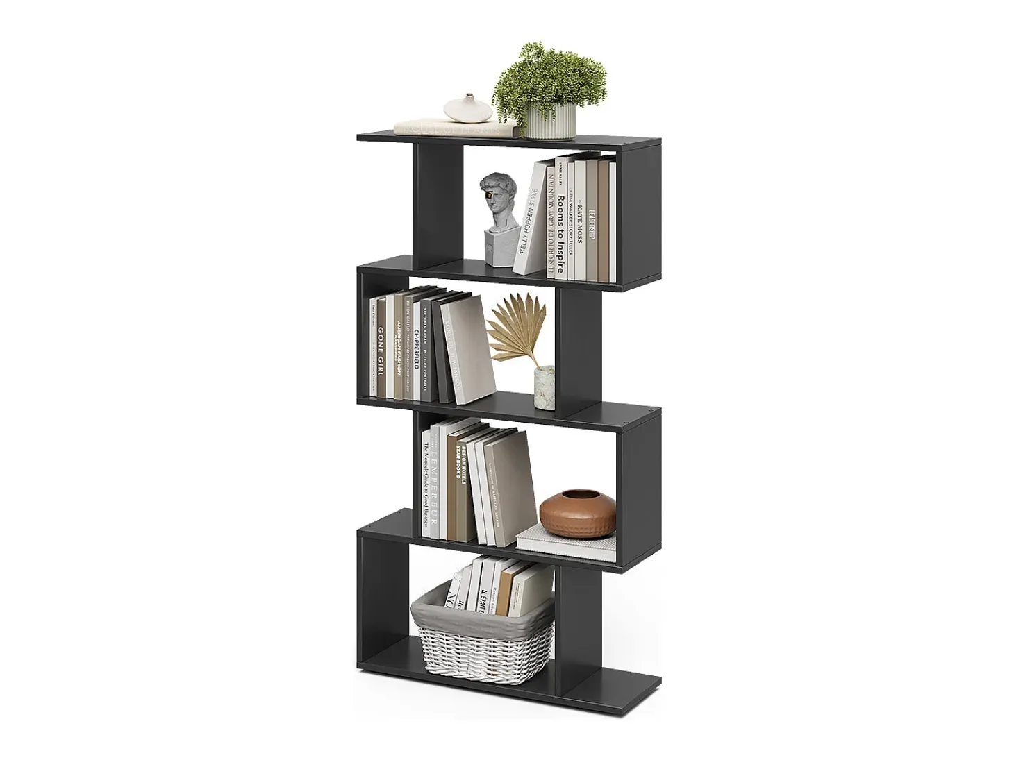Separador de ambientes negro 70x23.8x132.1 levio