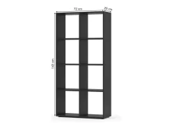 Separador de ambientes negro 143x29x72 scutum