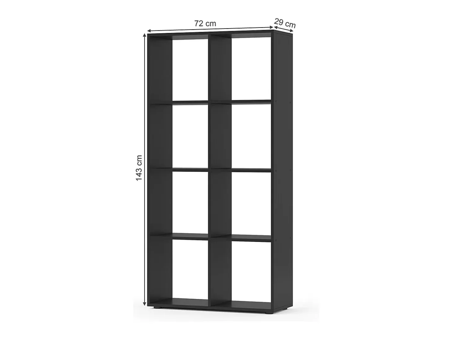 Separador de ambientes negro 143x29x72 scutum