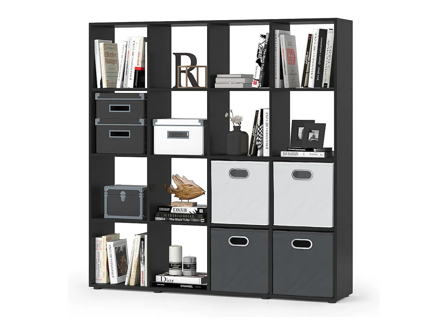 Separador de ambientes negro 138.5x29x142.5 karree