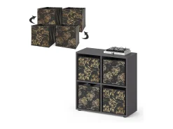 Separador de ambientes negro 72.6x29x72 tetra