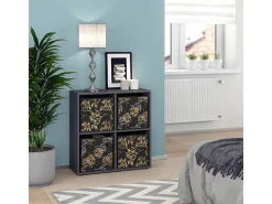 Separador de ambientes negro 72.6x29x72 tetra