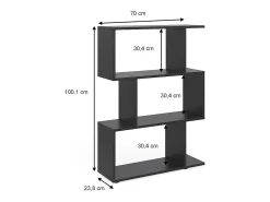 Separador de ambientes negro 70x23.8x97.4 levio