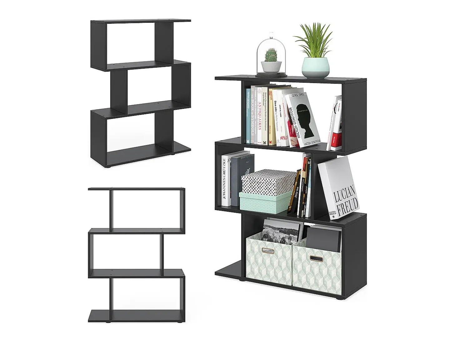 Separador de ambientes negro 70x23.8x97.4 levio