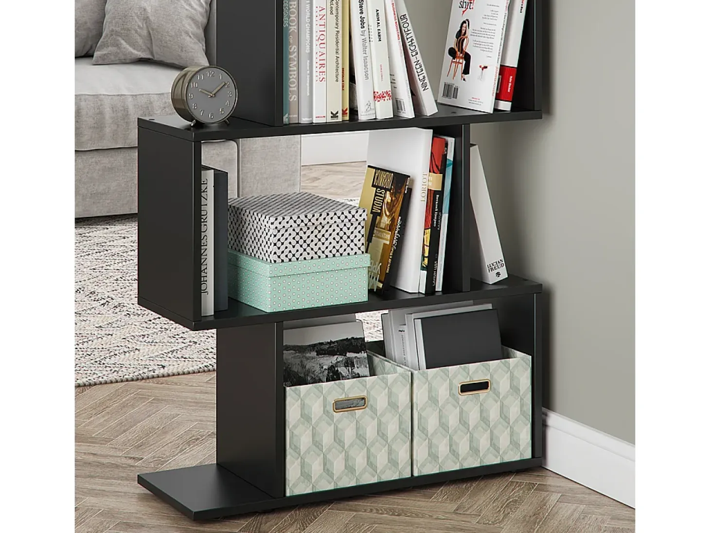 Separador de ambientes negro 70x23.8x97.4 levio