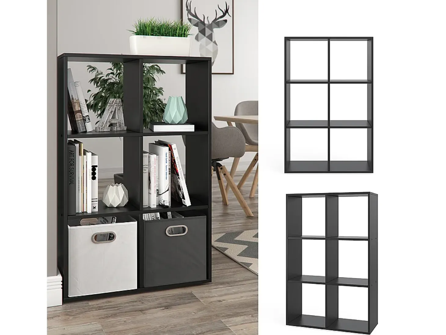 Separador de ambientes negro 72x29x107.8