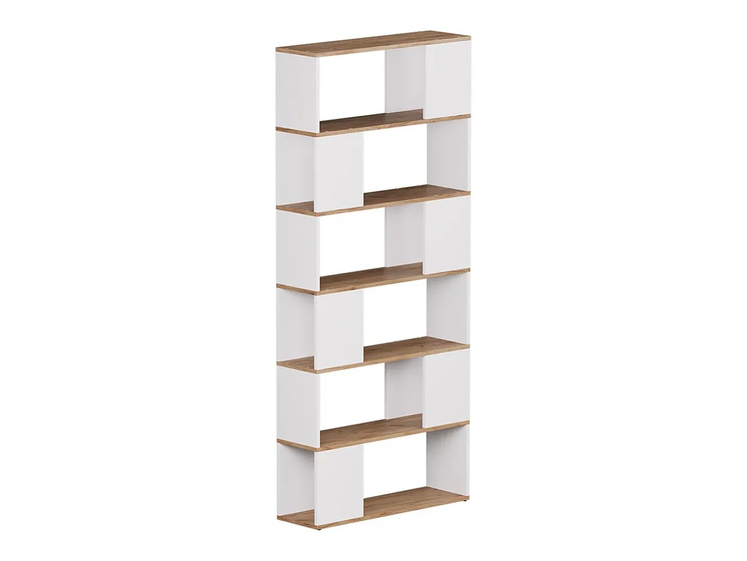 Separador de ambientes roble blanco/dorado 80x24x186 eneos